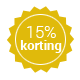 Vijftien procent korting Vijftien procent korting