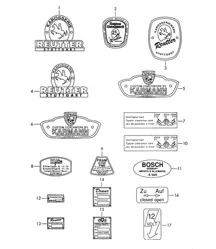Plakette / Aufkleber 356, 356A 1950-1959