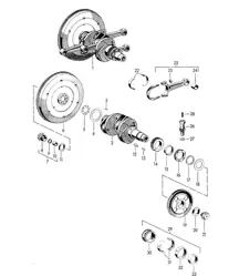 Albero motore (Modello: 1300, 1300 S, 1500, 1500 S, 1600, 1600 S) 356, 356A 1950-1959