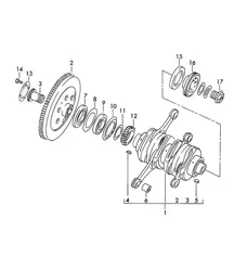 Cigüeñal (modelo: CARRERA 1600 GS/GT) 356, 356A 1950-1959