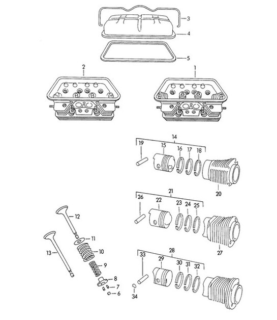 Diagram 103-000 Porsche Cayenne S/GTS 4.8L 2007>> Engine