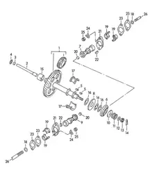 Antrieb für Ventilsteuerung / M 90 501 >> 91 000 (Modell: CARRERA 1500 GS/GT) 356, 356A 1950-1959