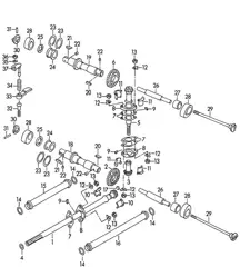 Commande de soupape / M 90 501 >> 91 000 (Modèle : CARRERA 1500 GS/GT) 356, 356A 1950-1959