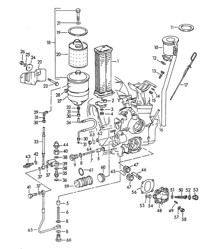 Lubrificazione motore - M 67 001 >>, M 81 201 >> - (Modello: 1600, 1600 S) 356, 356A 1950-1959 Lubrificazione motore - M 67 001 >>, M 81 201 >> - (Modello: 1600, 1600 S) 356, 356A 1950-1959