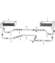Motorschmierung / Ölkühler (Modell: CARRERA, 1600 GS/GT, 692/1/2/3) 356, 356A 1950-1959