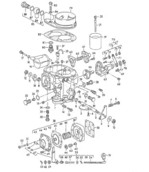 Einzelteile für Vergaser - SOLEX 40 PBIC - M >> 81 200 (Modell: 527/528, 1600 S) 356, 356A 1950-1959