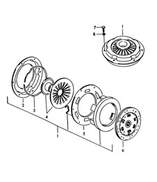 Clutch (Model: CARRERA,1600 GS/GT, 692/1/2/3)  356, 356A 1950-1959