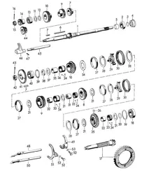 Gears and shafts for Transmission  356, 356A 1950-1959