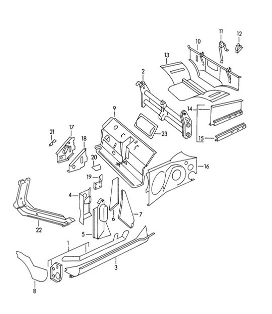 Diagram 801-020 Porsche Cayenne Coupe Turbo S E-Hybrid V8 4.0L 550Hp 