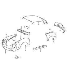 Exterior panelling 356 / 356A 1950-1959