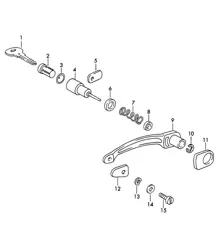 Türaußengriff und Einzelteile 356 / 356A 1950-1959