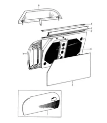 Door with Accessories (Model: SPEEDSTER)  356 / 356A 1950-1959