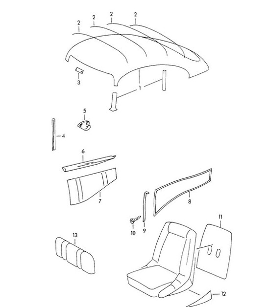 Diagram 807-005 Porsche 996 C4 3.4L 1997-08/01 Body