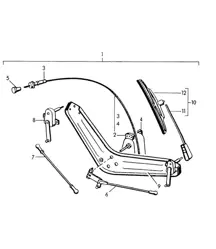 Scheibenwischeranlage (Modell: 356:COUPE, CABRIO) 356 1950-1955