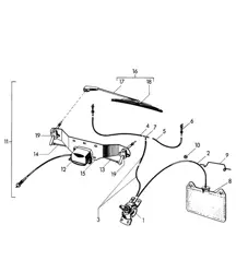 Système de lave-glace / Système d'essuie-glace (Modèle : 356 A/540.1) 356A 1955-1959