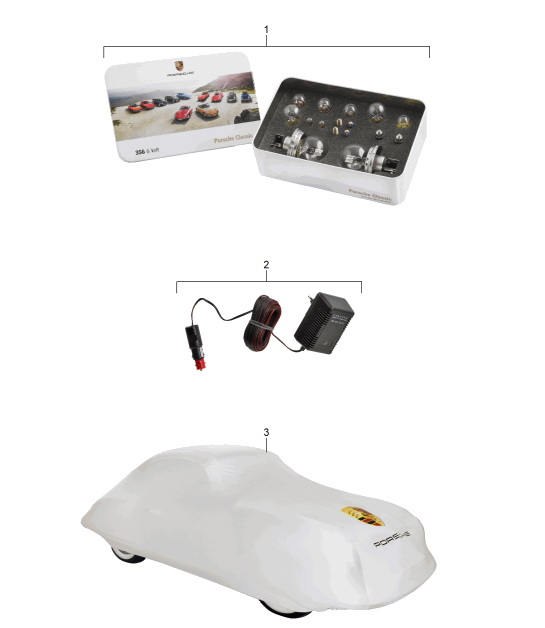 Diagram 001-005 Porsche 356 (1950-1965) Accessories & others 