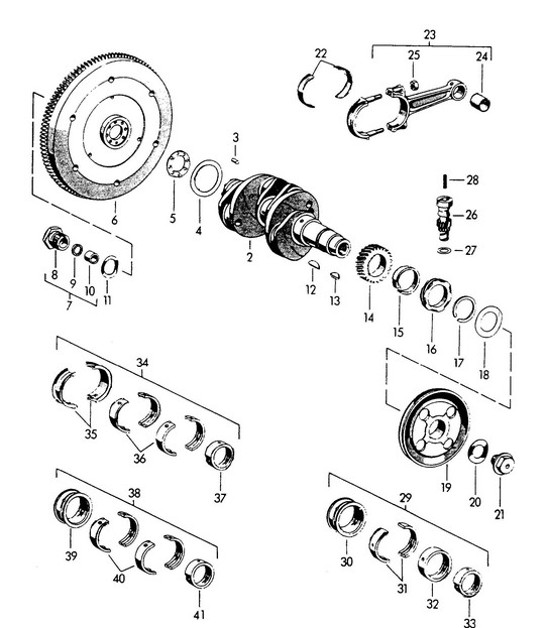 Diagram 102-000 Porsche 991 Cabriolet 2 3.0L (370 Bhp) Engine