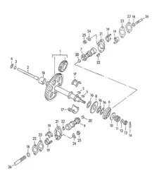 Antrieb für Ventilsteuerung (Modell: CARRERA) 356B / 356C 1960-1965 