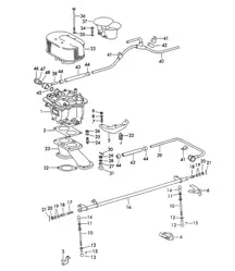 Carburettor and Fuel supply line (Model: CARRERA, 692/3/3A)  356B / 356C 1960-1965