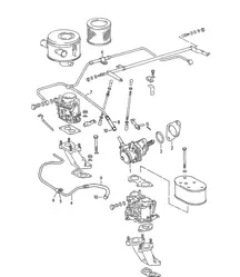 Pompe à carburant et conduite de carburant (modèles : 1600, 1600 S, 1600 S90) 356B / 356C 1960-1965