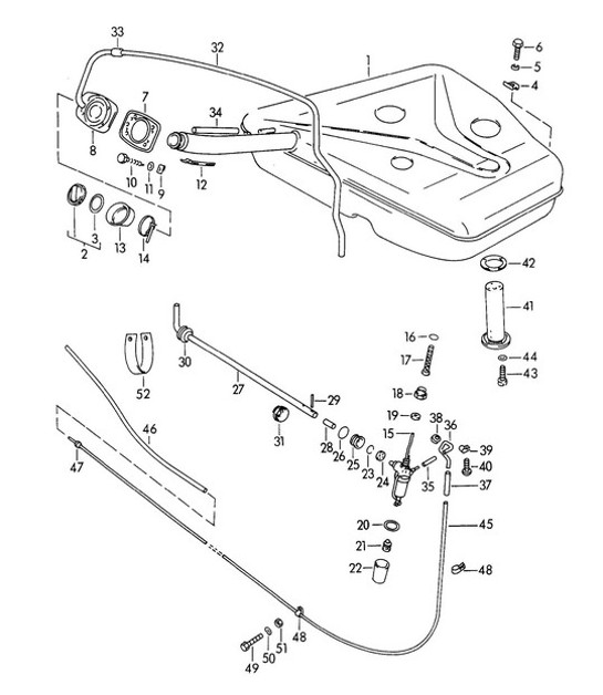 Diagram 201-005 Porsche 993 (911) C4 1994-97 Fuel System, Exhaust System