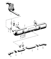 Exhaust system / Heating / Old version 356B / 356C 1960-1965