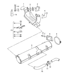 Auspuffanlage / Heizung / Neukonstruktion 356B / 356C 1960-1965