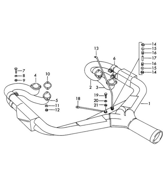Diagram 202-007 Porsche Cayenne S/GTS 4.8L 2007>> Fuel System, Exhaust System