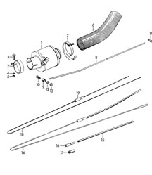 Caucho / Suministro de aire de calefacción 356B / 356C 1960-1965 Caucho / Suministro de aire de calefacción 356B / 356C 1960-1965