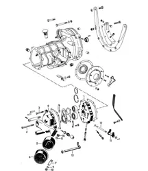 Coperchio trasmissione / Piastra intermedia 356B / 356C 1960-1965