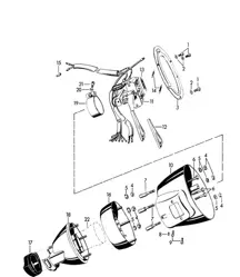 Interrupteur de colonne de direction 356B / 356C 1960-1965