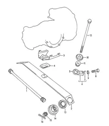 Rear axle / Additional spring (Model: 1600 :M, 1600 S:M, 1600 S90, CARRERA) 356B / 356C 1960-1965
