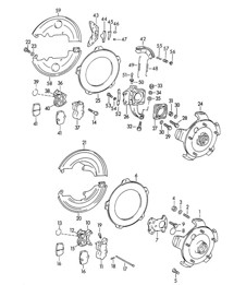 Brake (Model: CARRERA 2000)  356B / 356C >>1963 Brake (Model: CARRERA 2000)  356B / 356C >>1963