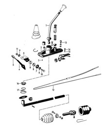 Transmission control  356C 1960-1965 Transmission control  356C 1960-1965