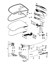 Deckel / Vorne und Hinten / mit Einbauteilen (Nacharbeit notwendig) 356B / 356C 1960-1965