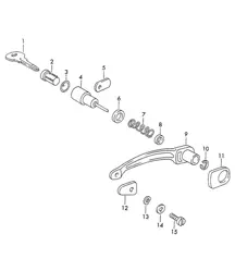 Türaußengriff / und Einzelteile 356B / 356C 1960-1965