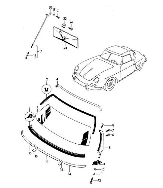 Diagram 805-005 Porsche 996 C2 3.6L 09/01-2005 Body