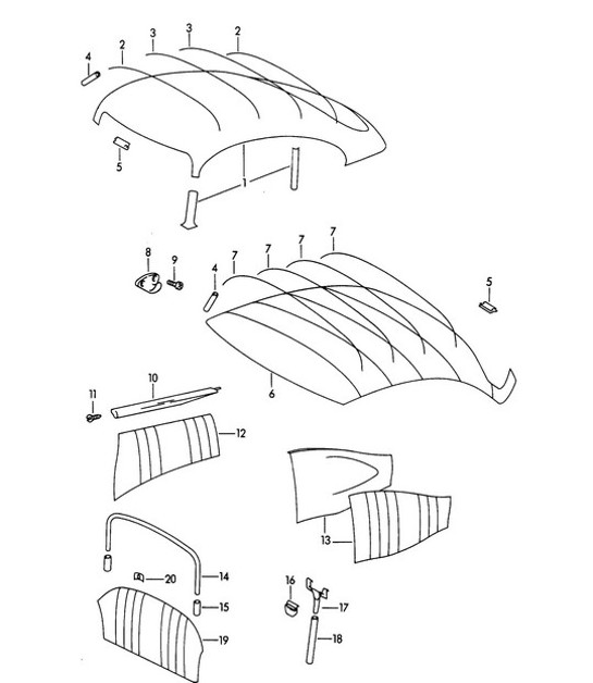 Diagram 807-005 Porsche 996 (911) (1997-2005) Body