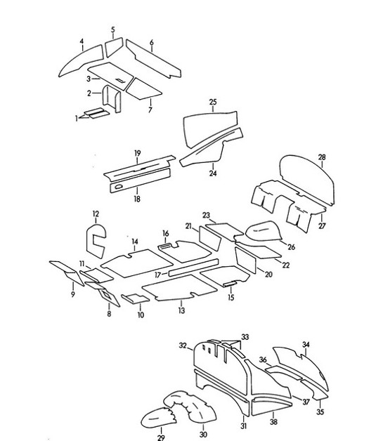 Diagram 807-020 Porsche Cayenne 9PA1 (957) 2007-2010 Body