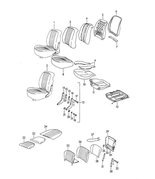 Diagram 808-000 Porsche 996 C2 3.4L 1997-08/01 Body