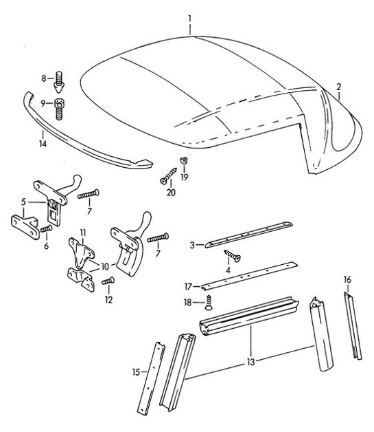 Diagram 811-030 Porsche Cayman S 3.4L 987C 2005-08 Body
