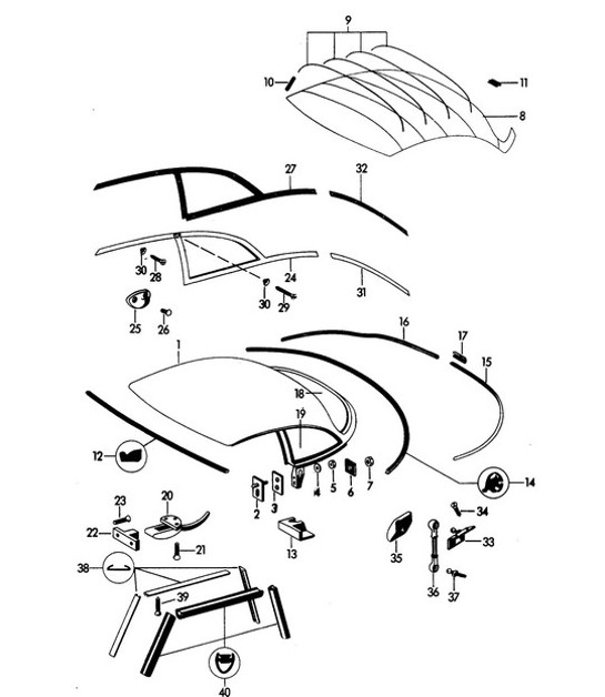 Diagram 811-035 Porsche Cayman 2.7L 981 2013-16 Body