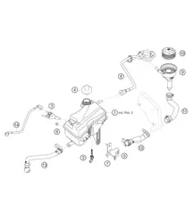 Vase d'expansion d'eau 718 Cayman GT4 RS Clubsport 2020-2024