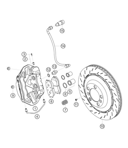 Diagram 6.6-03 Porsche Cayman S 3.4L 987C 2005-08 Wheels, Brakes