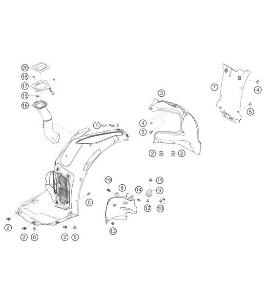Diagram 8.8-11 Porsche Cayman 987C/981C (2005-2016) Body