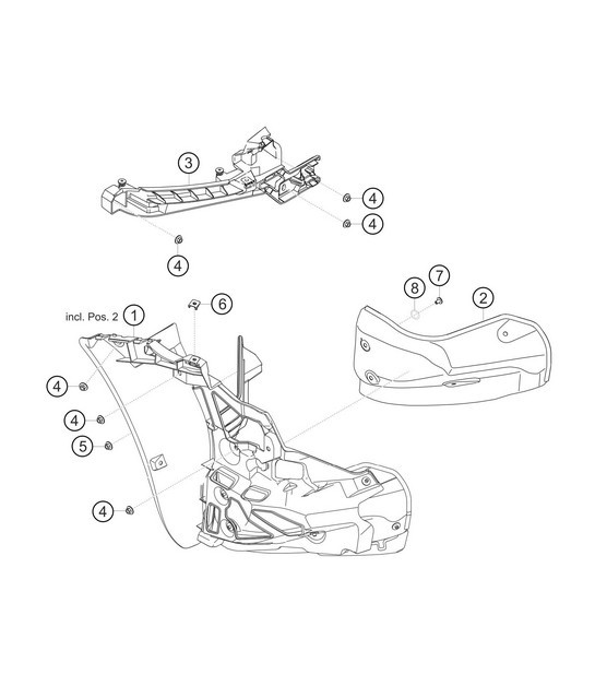 Diagram 8.8-16 Porsche Cayman 987C/981C (2005-2016) Body