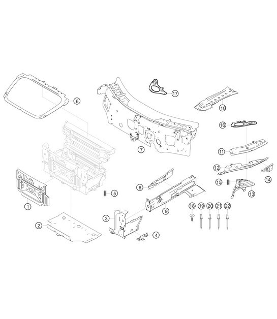 Diagram 8.8-02 Porsche 卡宴 Turbo / Turbo S 4.8L 2007>>  车身