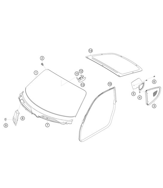 Diagram 8.8-23 Porsche Cayman S 3.4L 987C 2005-08 Body