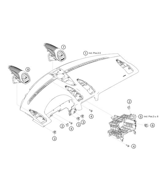 Diagram 8.8-25 Porsche 996 C4 3.4L 1997-08/01 Body