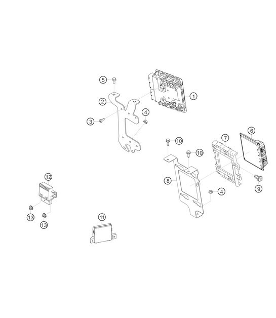 Diagram 9.9-02 Porsche Cayman GT4 3.8L 2015-16 Electrical equipment